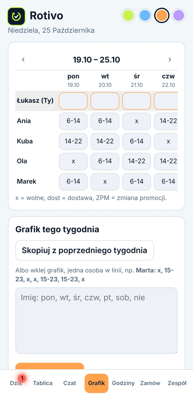Rotivo z pomarańczowym akcentem
